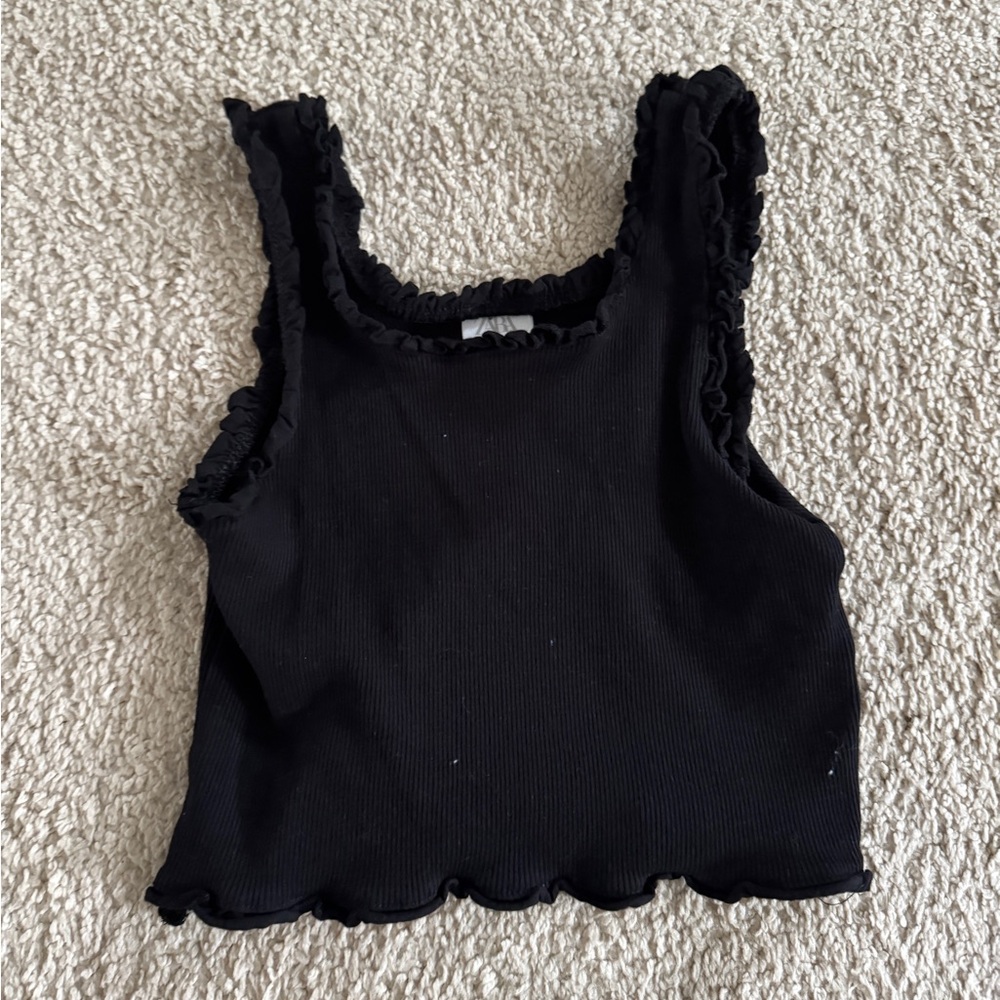 Zara Kids Black Textured Top